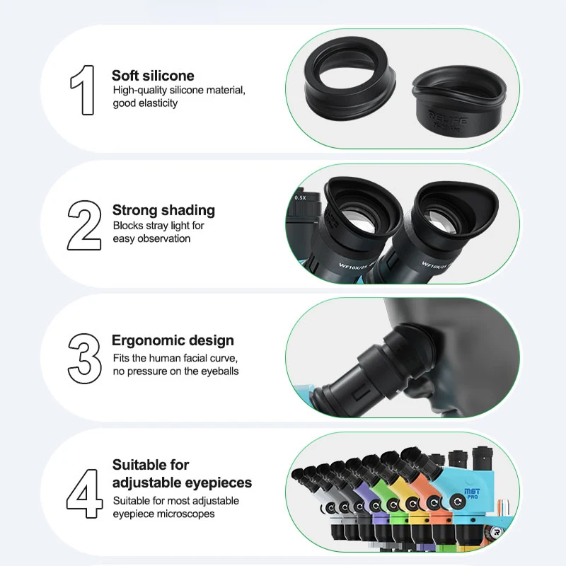 RELIFE M-26 Pro Adjustable Eyepiece Eyecup Ergonomic Design For Most Microscopes Blocking Excess Stray Light Eyecup Tools