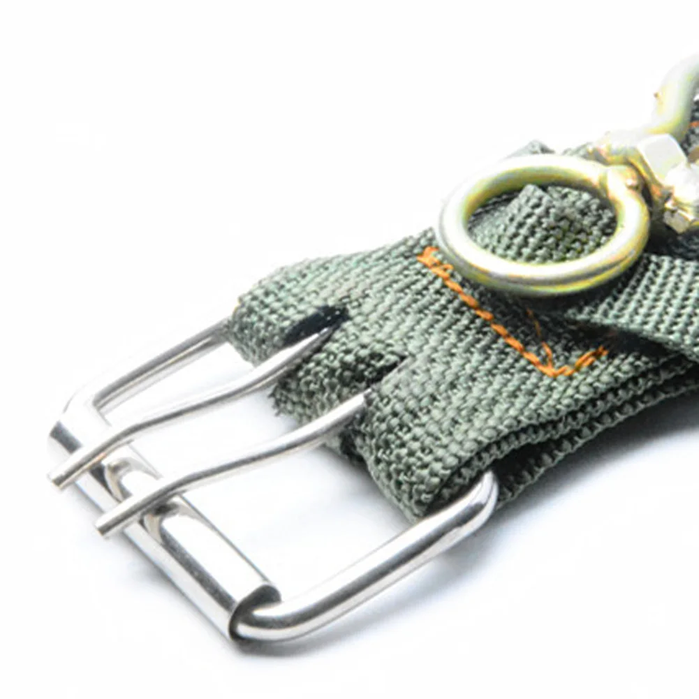 Army Green Dog Double-Breasted Necklace Adjustable Military Dog Collar Metal Buckle Safety Thickening for Medium Large Dogs