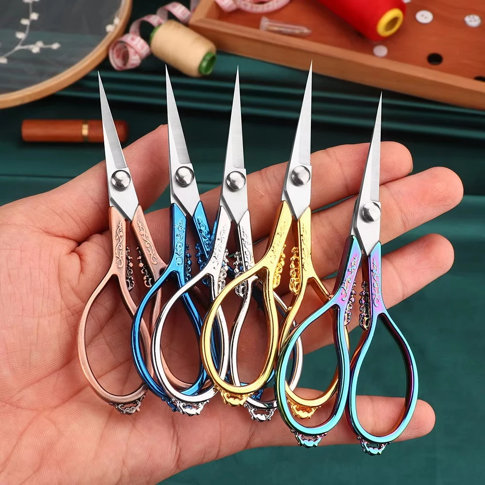 Sewing Scissors Retro Cross Stitch Antique Durable High Steel Tailor Craft Household for Fabric