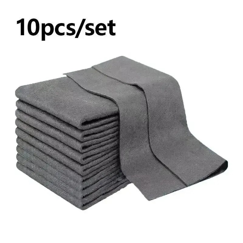 Cleaning Cloth Microfiber Dish Cloths Microfiber Towel Microfiber Wash Towel 10pcs/set Thickened Reusable