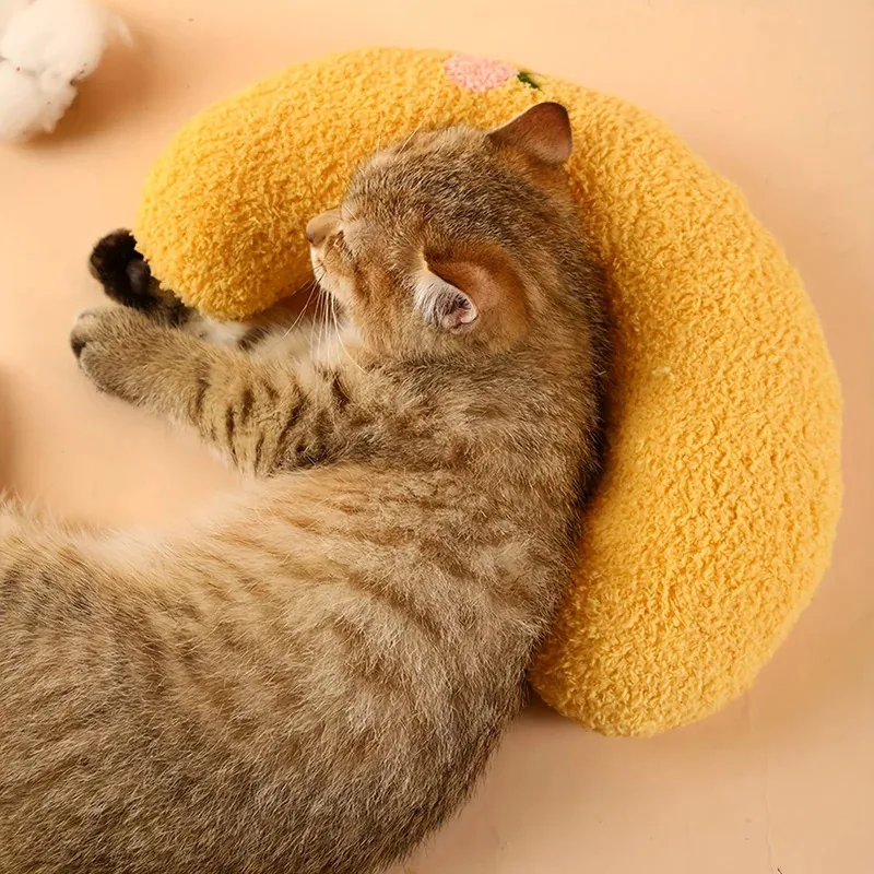 Calming Half Donut Cat Pillow 3