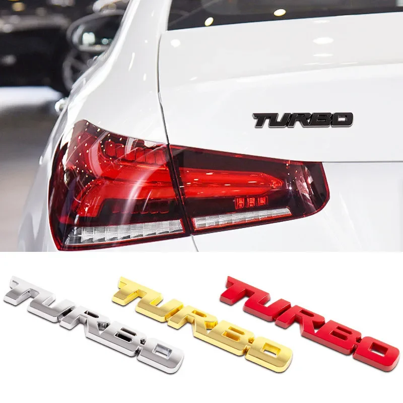 범용 3D 금속 문자 자동차 스타일링 터보 부스트, 로딩 부스트 엠블럼 배지 스티커, 데칼 자동차 액세서리, 1 개