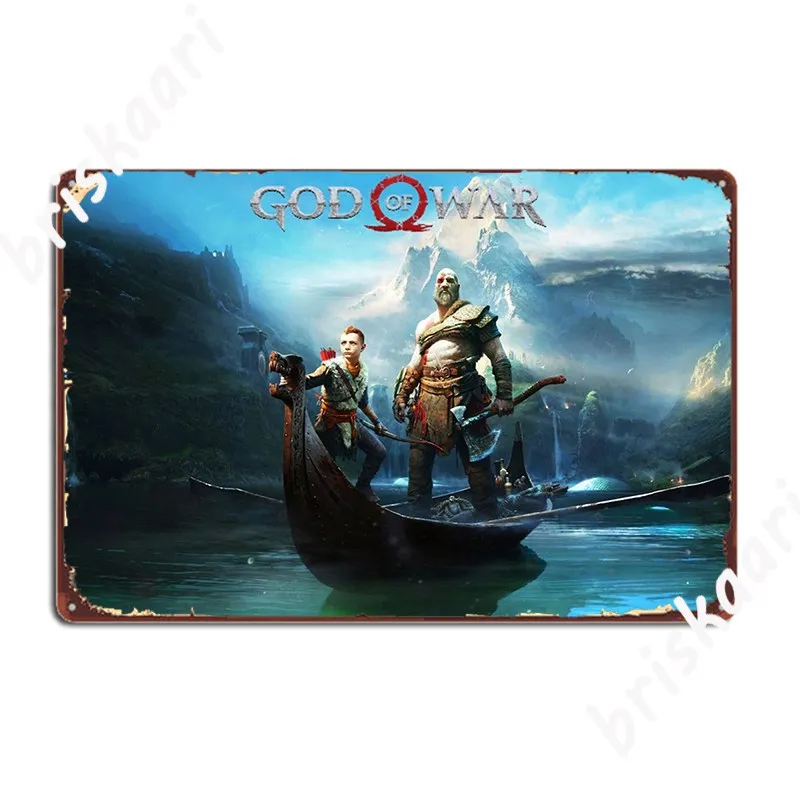 God Of War 4 Targa In Metallo Poster Vintage Home Wall Pub Garage Decorazione Tin Sign Poster
