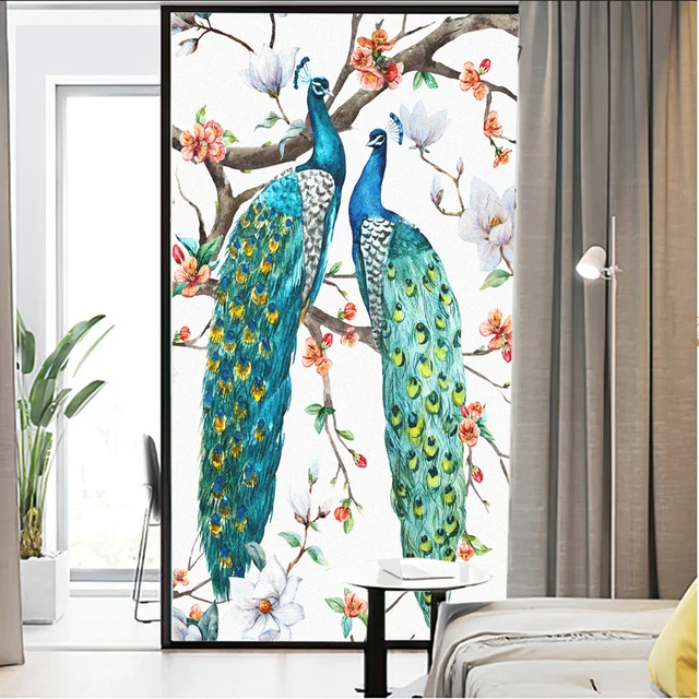 Película de privacidad para ventana, decoración de vidrio esmerilado, no  adhesivo, pájaro estático, pegatinas de vidrio transparente para puerta de  vidrio, Control de calor, Anti UV - AliExpress