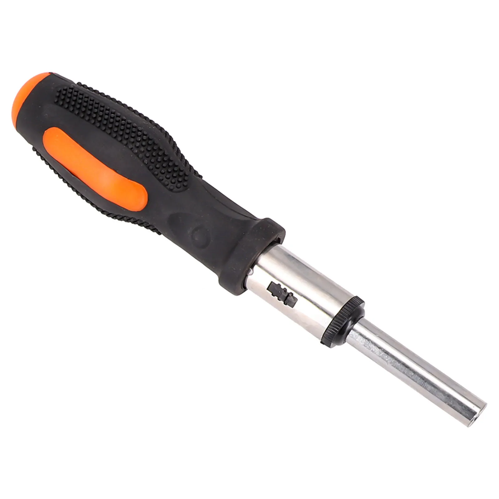 

Ratchet Screwdriver Handle Multifunction Quick Screwdriver Bit Series Bit Sleeve Straight Shank Style 1/4in 6.3mm Hand Tool