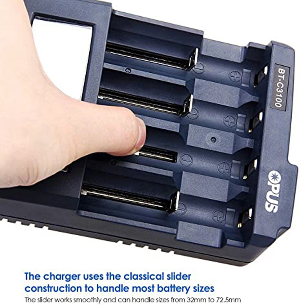 Standard Battery Charger Opus BT-C3100 V2.2 Digital Intelligent 4 Slots AA/AAA L