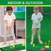 1set children's golf club set outdoor sports toys sports games competitive indoor interactive retractable golf club set toys 6