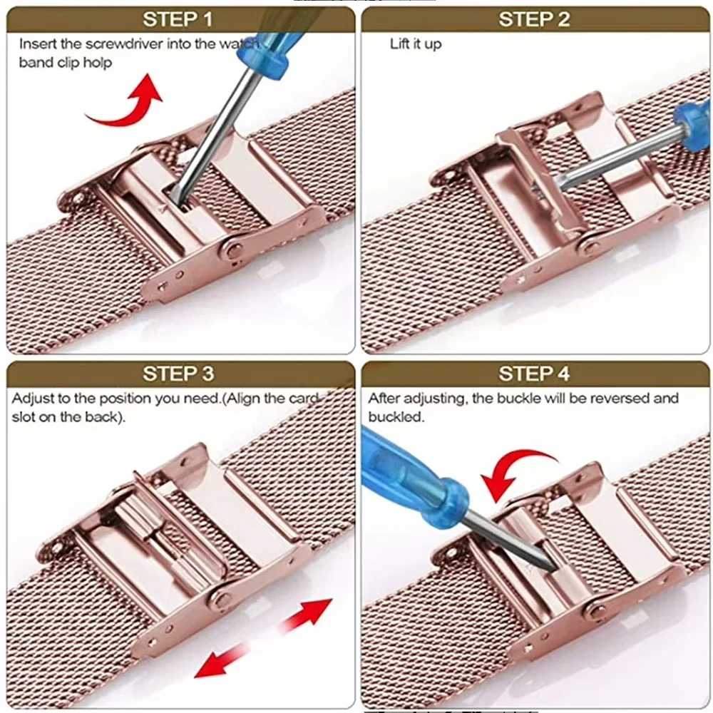 Stainless Steel Metal Strap for Smartwatch Band Bracelet