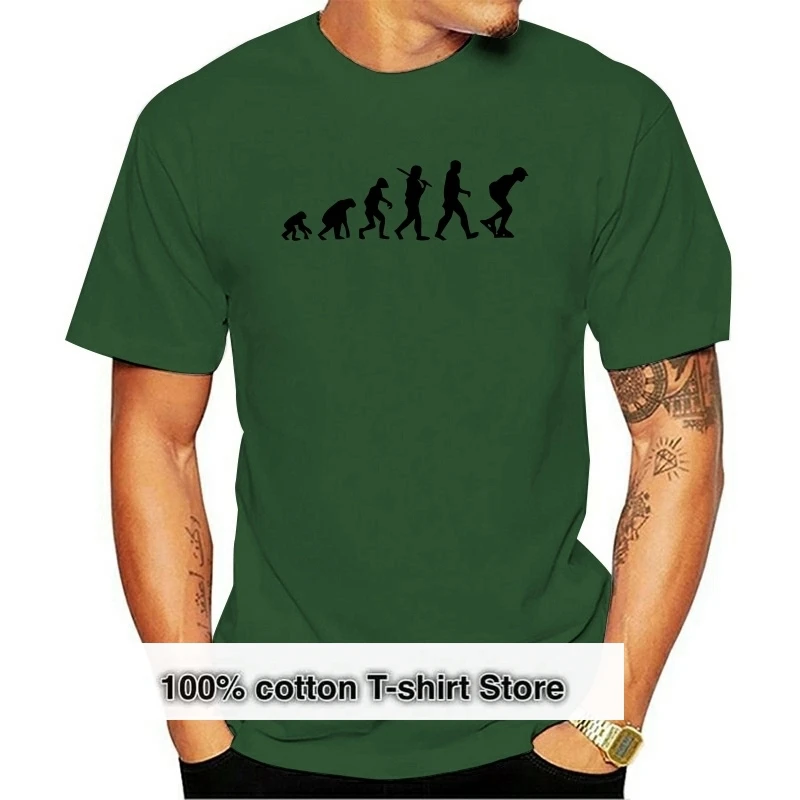 

Evolution Roller Skating T Shirt Men Cotton O-neck Short Sleeve New Design Evolution T-shirt Tops Tee