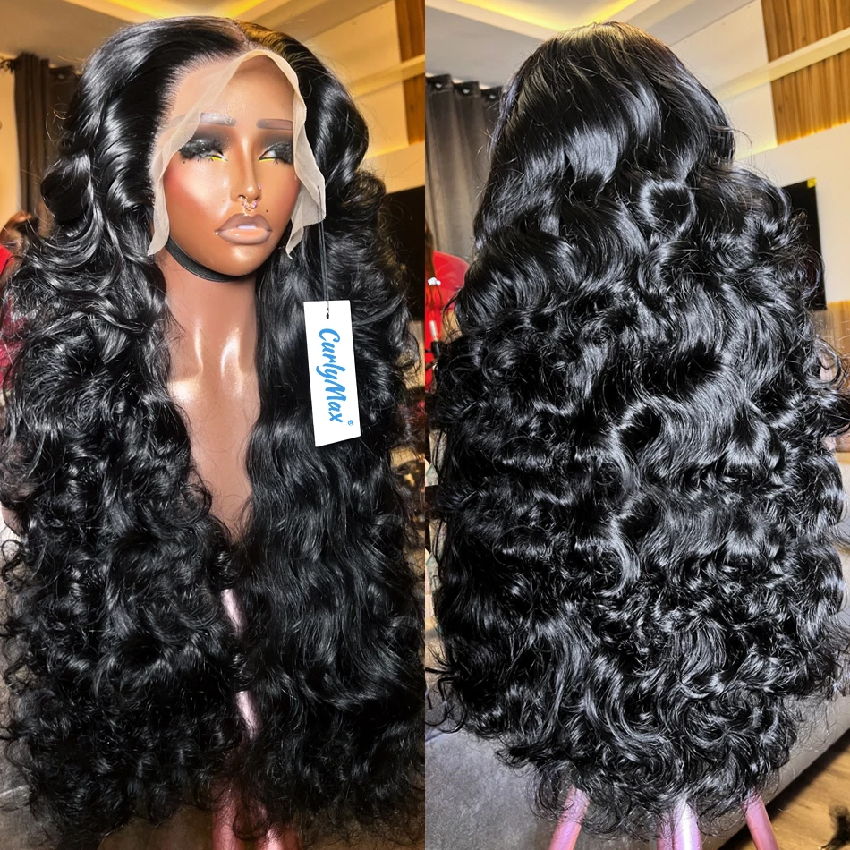 Body Wave 13x4 HD Transparent Lace Front Human Hair Wigs 30 32 Inch For Women