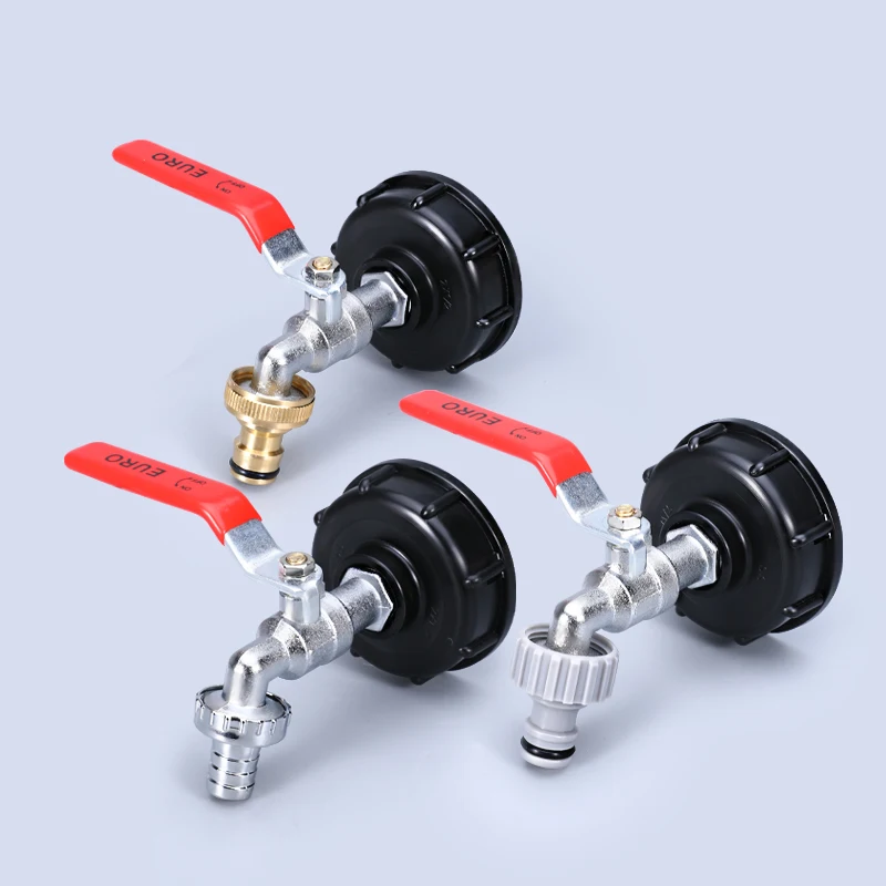Tank Tap Adapter Durable IBC S60*6 Coarse Thread to 1/2'' 3/4'' Connector Replacement Valve Garden Home Valve Fitting Faucet