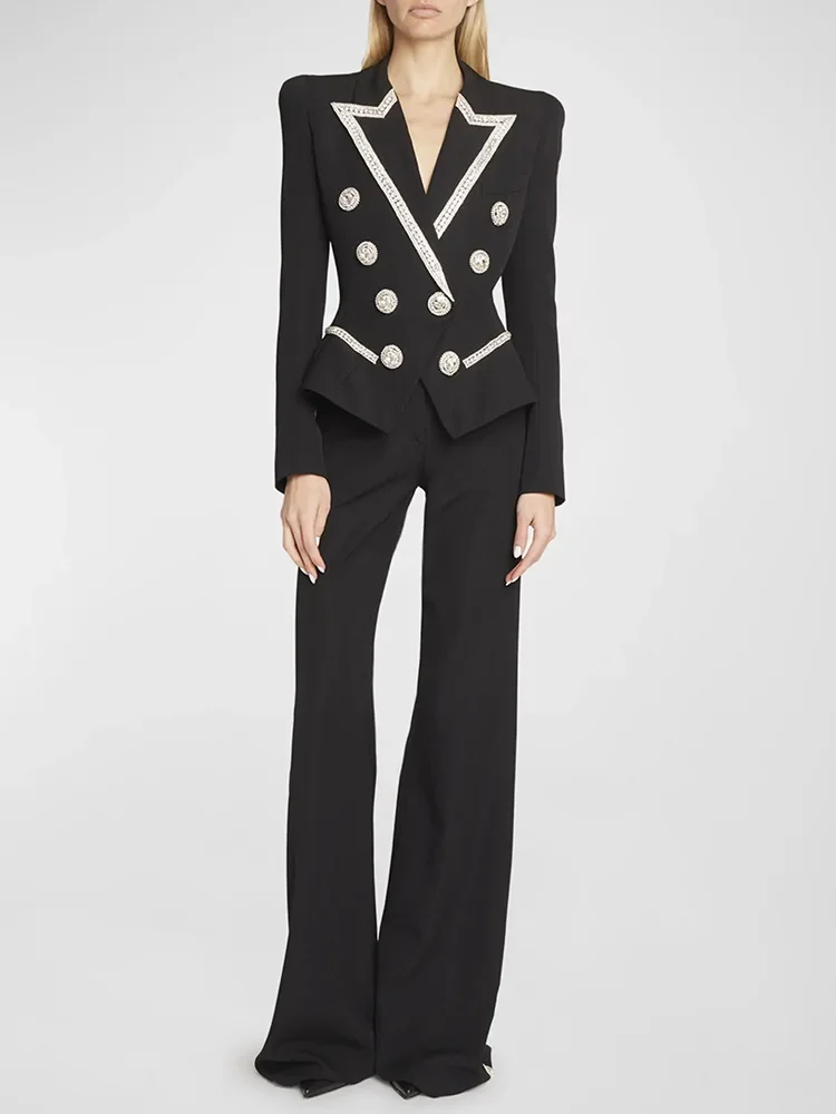 

Kritt 2023 Autumn/Winter New Diamond studded Double breasted Slim Fit Suit Coat Women's High Quality Suit Wholesale