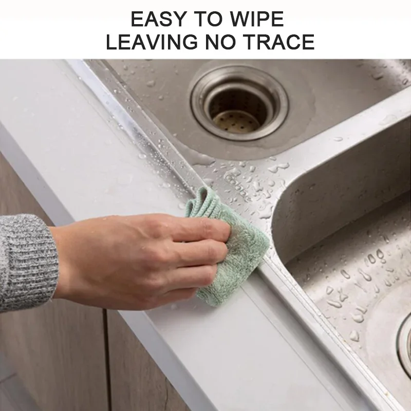 

Kitchen Transparent Tape Sink Mildew Sealing Tape Bathroom Pool Waterproof Seal Strip Toilet Crevice Strip Reusable Gap Stickers