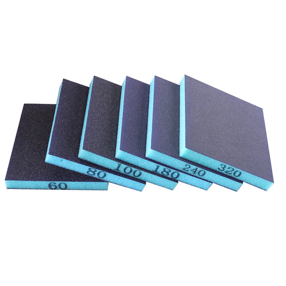 

6pcs Sanding Sponge 60-320Grit Sanding Block Sander Sponges Sandpaper Dry Sanding Blocks For Metal Wood Polishing Abrasive Tool