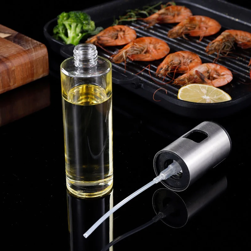 Bouteille d'huile d'olive en verre pour BBQ, vaporisateur d'huile de  cuisson pour vinaigre, pompe à eau, Gravy bateaux, outils de cuisine -  AliExpress