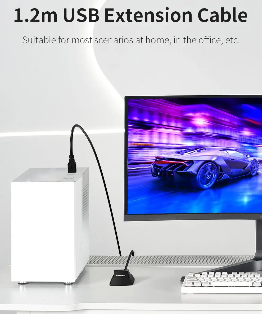 Base de Extensão Adaptador Usb 3.0 Wifi Dispositivo de Transmissão de Alta Velocidade 12 m Placa de Rede Disco u Mouse Áudio - Imagem 6
