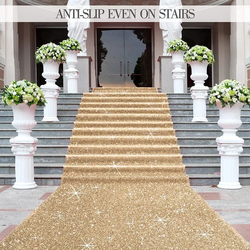 Wedding Carpet Carpet Runners Glitter Rug for Wedding Christmas Thanksgiving Outdoor Accessories Banquet Party Hallway Rug
