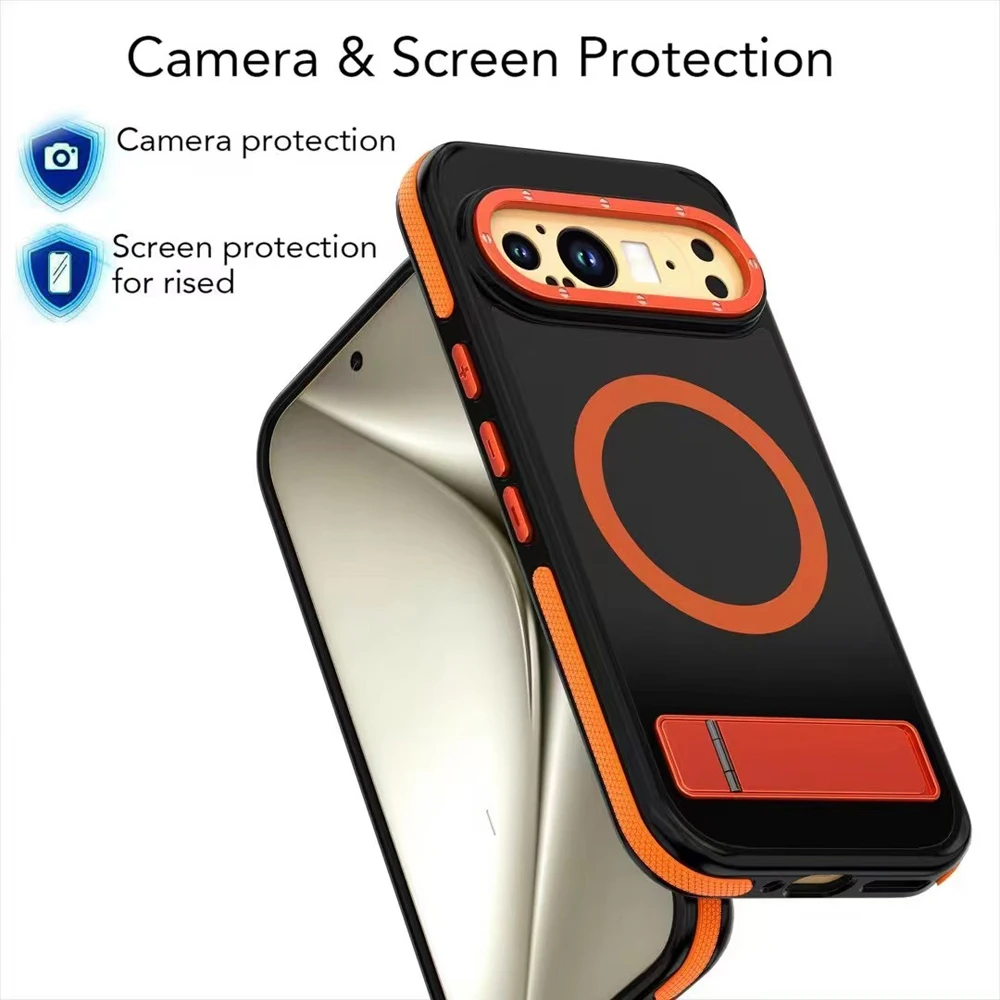 Magnetic Matte Shockproof Armor Phone Case with Magsafe Wireless Charging Compatibility