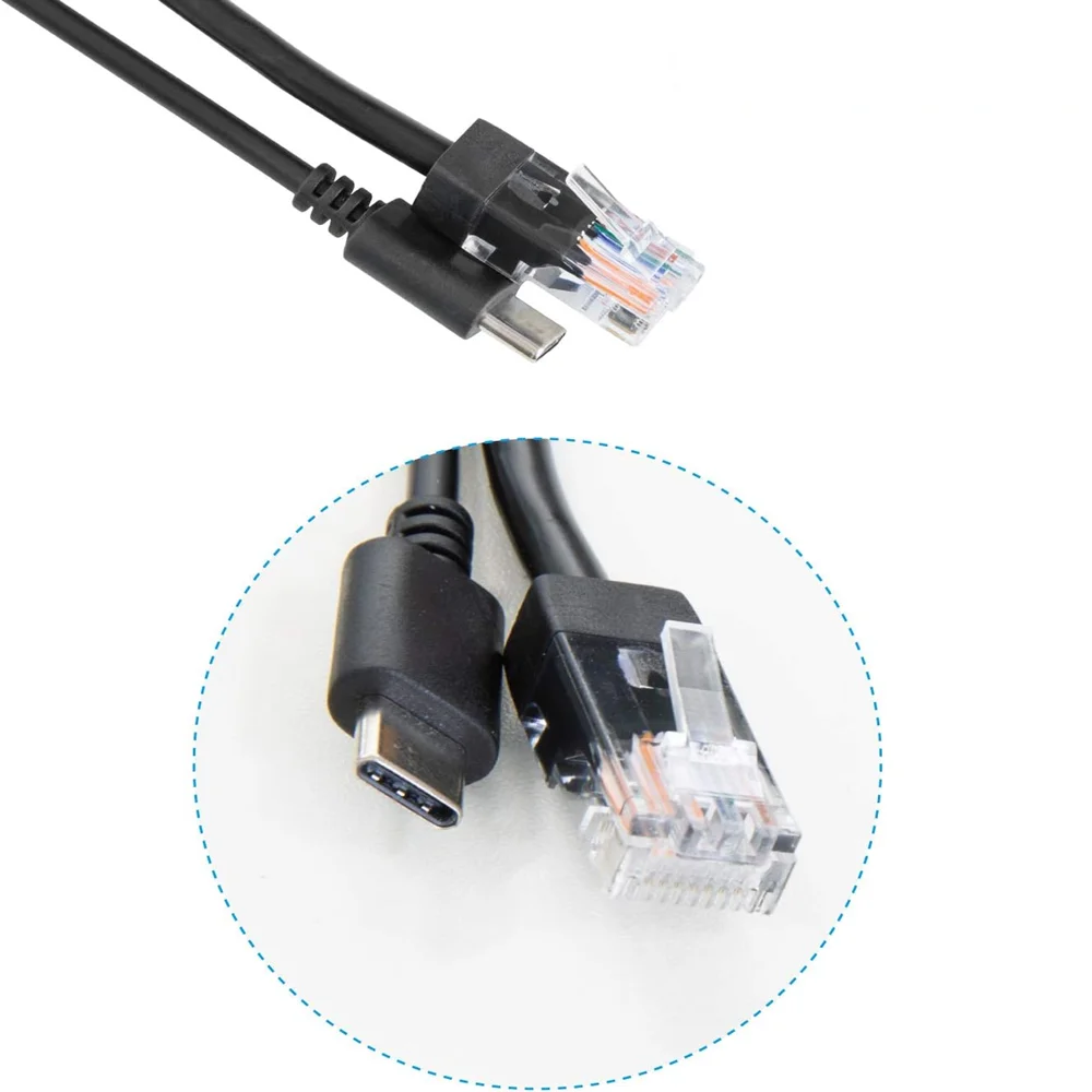 기가비트 타입 C PoE 스플리터 케이블 5V 3A 10/100/1000Mbps 타입 C 전원 공급 이더넷 스플리터 (RJ45 포트 및 타입 C 포트 포함)