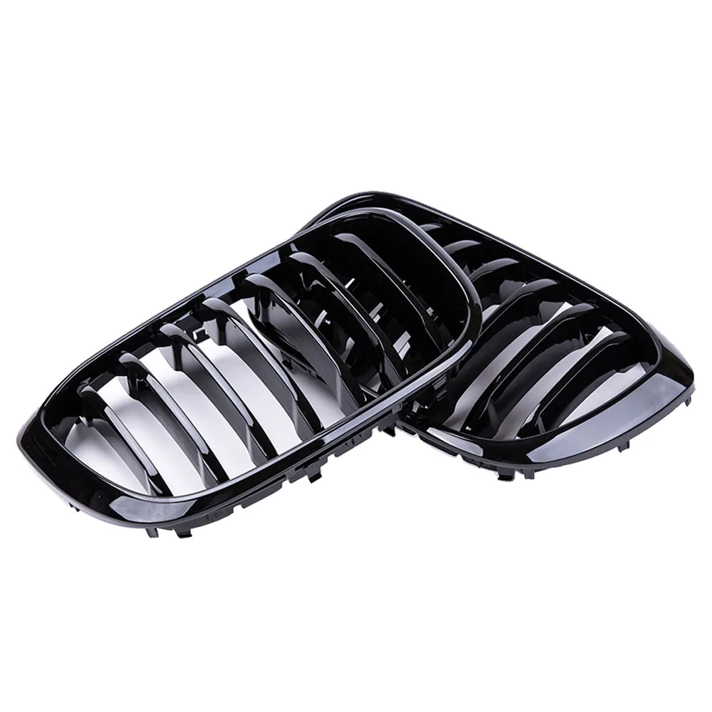 1 Pair Front Grille Kidney Grill Double Slat For BMW G01 G02 G08 X3 X4 2018-2021 Matte Glossy Black Racing Grills Car Styling fender car part