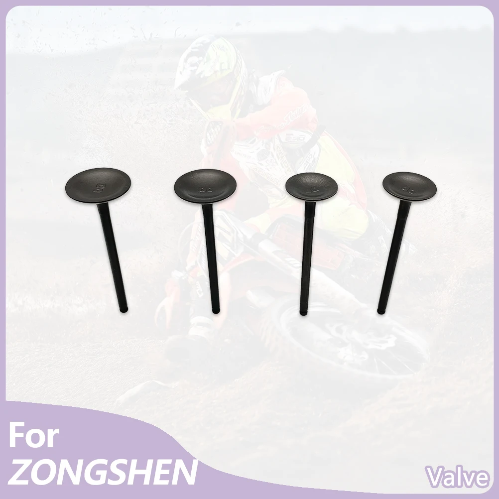 สําหรับ ZONGSHEN CB250R วาล์วเครื่องยนต์ชุดอุปกรณ์เสริมรถจักรยานยนต์ ZS172FMM-6 4 ชิ้น Off - road ไอดีไอเสียวาล์ว 1