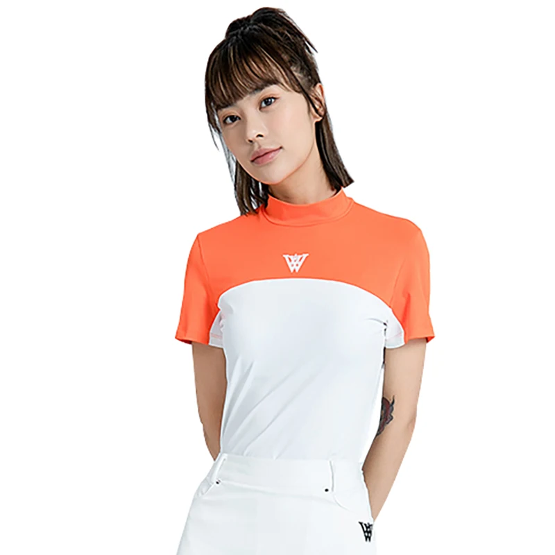 

VZ Women's Golf Apparel Spring Summer New Outdoor Sports Shirt Quick Dry Short Sleeve T-shirt Casual Business Lady Pullover Top