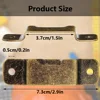 4x Vintage Tape Measure Clips Metal Tape Measure Hanger Carrier Leather Tool Waist Pocket Bag Clip Tool Bag Holder with 8 Rivets 3