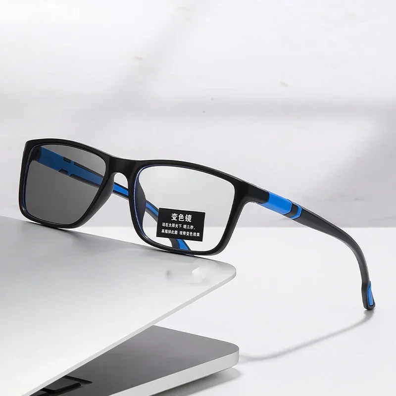 Smart Outdoor Color Changing Far Sight Glasses Unisex Women Men Anti Blue Light Photochromic Sunglasses Eyewear Diopter 0 To+4.0 3