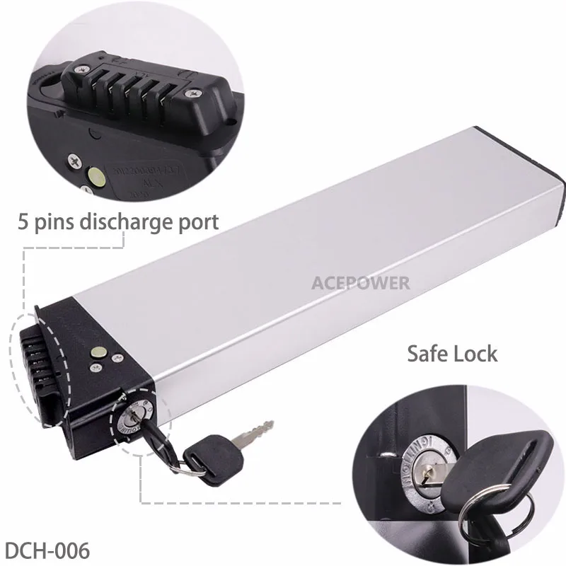 DCH-006 VIVI S3 Foldable Electric Mountain Bike Battery for 26" 350W 500W TCRFD 36V10.4Ah 12.8Ah 14Ah Replacement Upgrade Batter