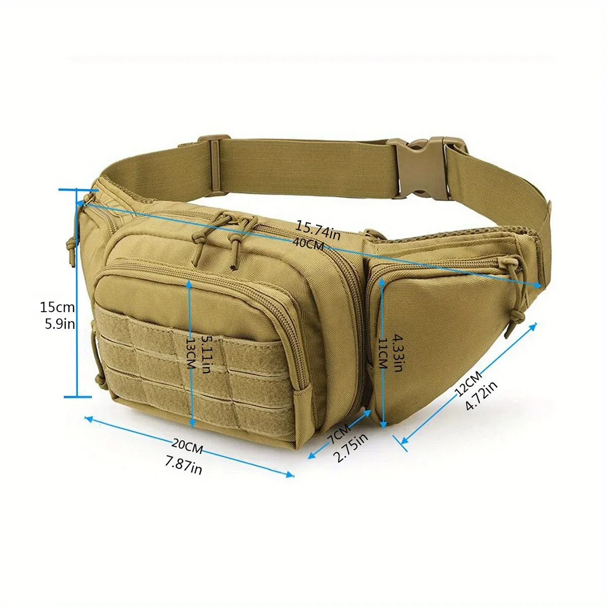 Tactical Military Nylon Waist Fanny Pack image 1