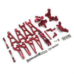 Enhanced RC Car Metal Upgrade Kit - Steering Cup, Swing Arm & Shock Tower Bracket Set (9-piece set)