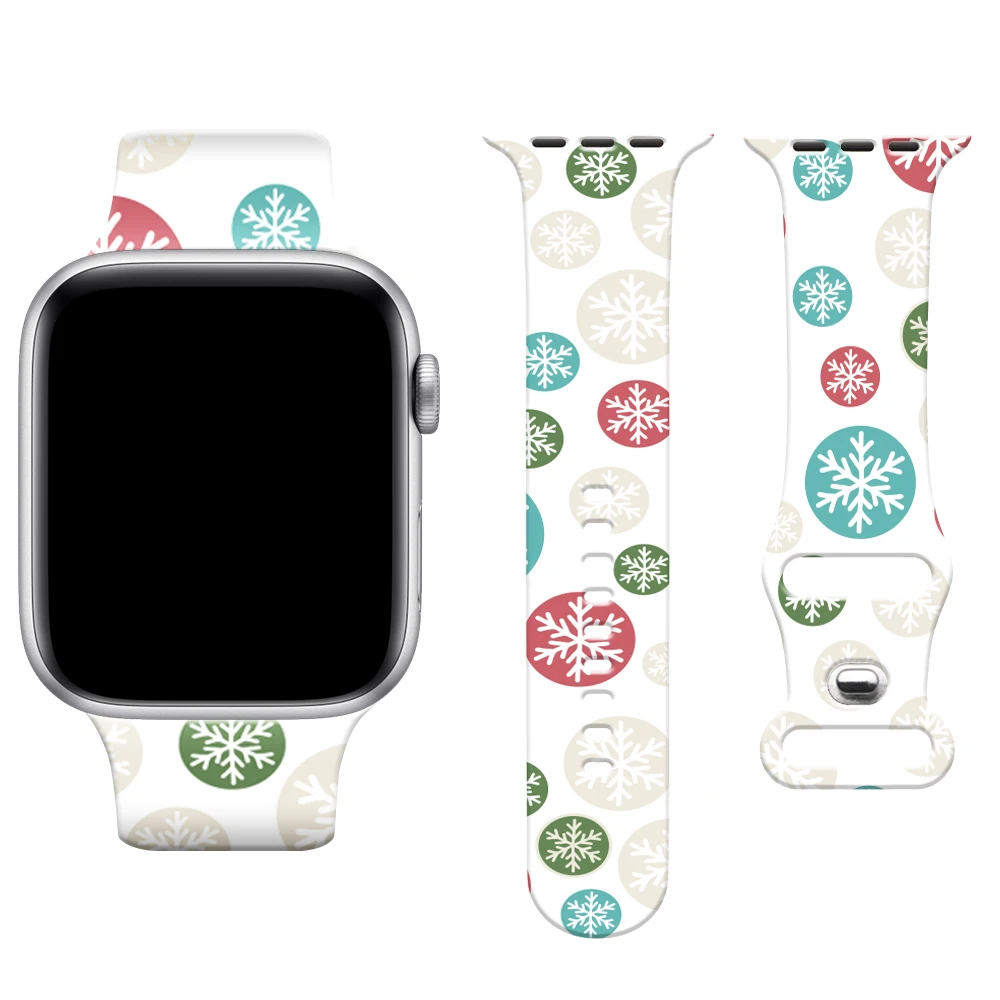 Festive Silicone Christmas Watch Band Bracelet