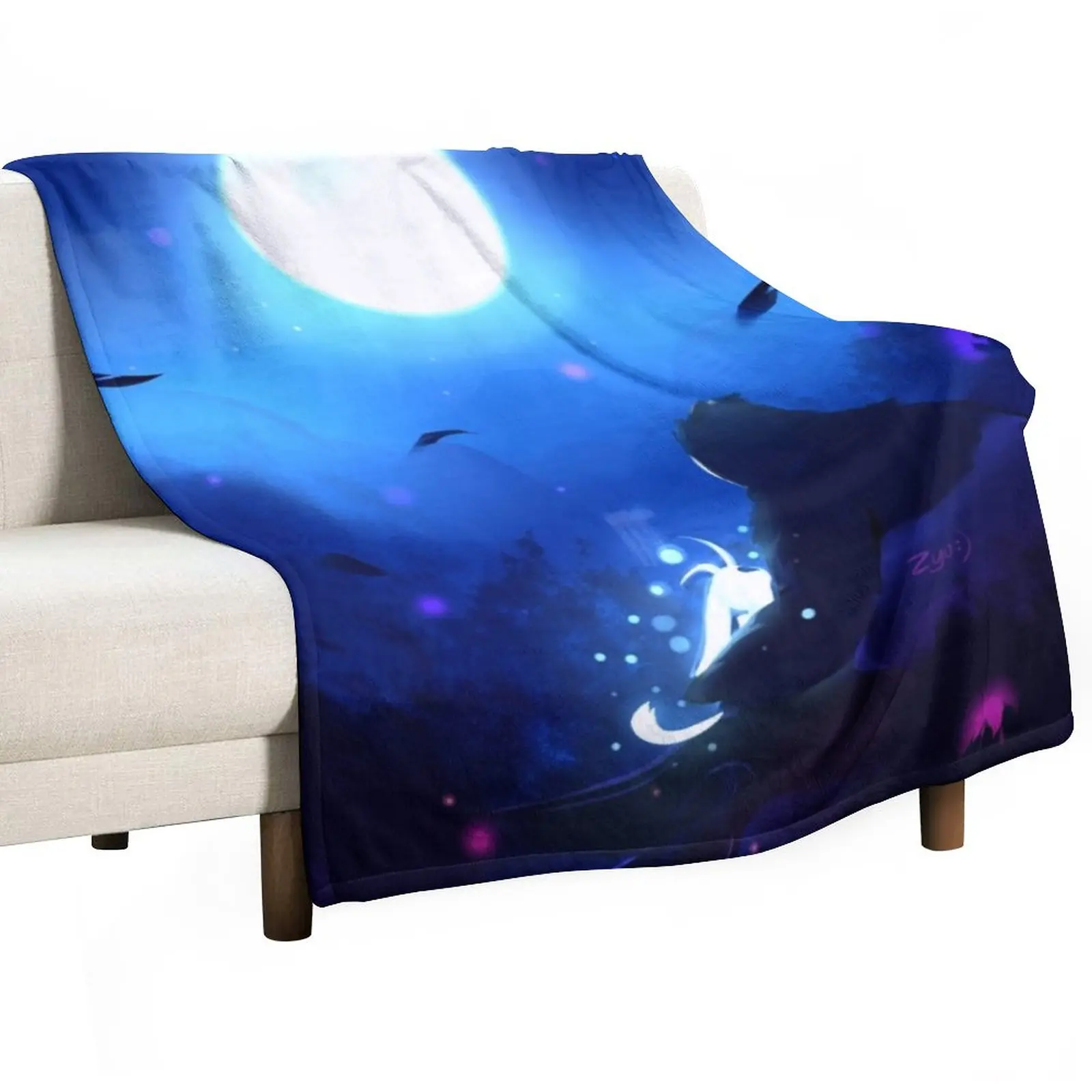 

Ori, Naru and The Moon Throw Blanket Flannel Fabric Polar blanket Hairy Blanket Luxury Brand Blanket