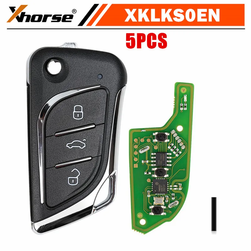Remote Key 5PCS/LOT XHORSE XKLKS0EN LEI.KSS Style(Chrome-plating) Remote Key For VVDI VVDI2 Key Tool English Version