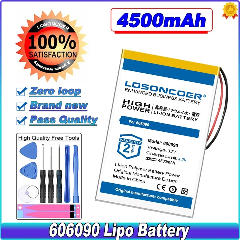 

4500mAh 606090 Rechargeable Lipo Battery For GPS MP4 Camera Power Bank Tablet Electric Toys PAD DVD Lithium Polymer Battery