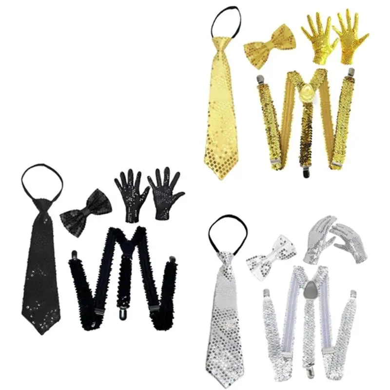 39BD Praktische Disco Dance Show Handschuhe Atmungsaktive Stoff Glatte Bewegung Bühne Zubehör Kostüm Outfits – Detail 1