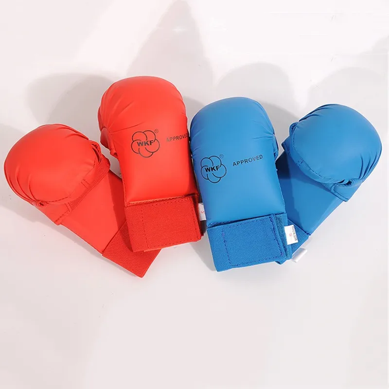 1pair Karate Glove PU Multi-Layer Composite Liner Sanda MMA Fighting Training Hand Protection Sports Gear
