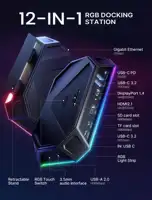 RGB Docking Station for Steam Deck, 8 in 1 Steam Deck Dock with HDMI 2.0 4K@120Hz for Valve Steam Deck RGB Dock Accessories 2