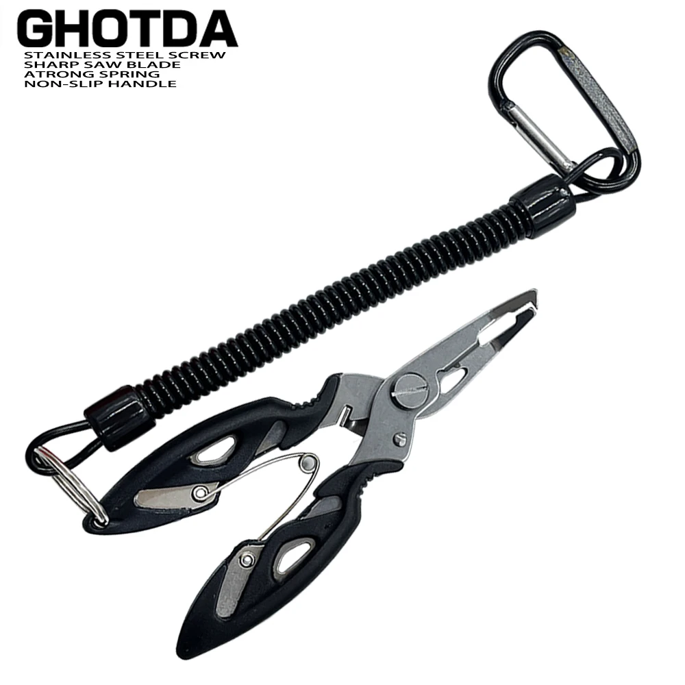 Stainless Steel Fishing Pliers Braid line Cutters Crimper Hook