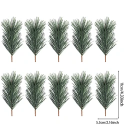 Set of Artificial Green Pine Branches for Festive Decor - Perfect for Christmas Trees, Wreaths, and DIY Home or Event Decorations (M - Size)