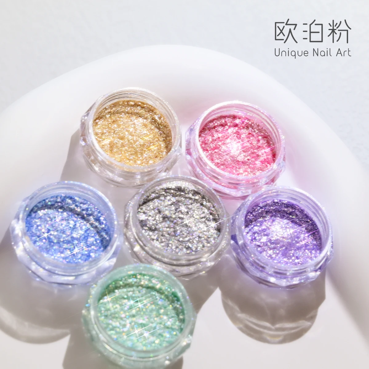 Super Shiny Gold Opal Nagel Pulver Meerjungfrau Glitter Ultradünne Schillernde Flocken Nagel Pailletten Pigment Chrom Pulver Maniküre Dekor – Detail 2