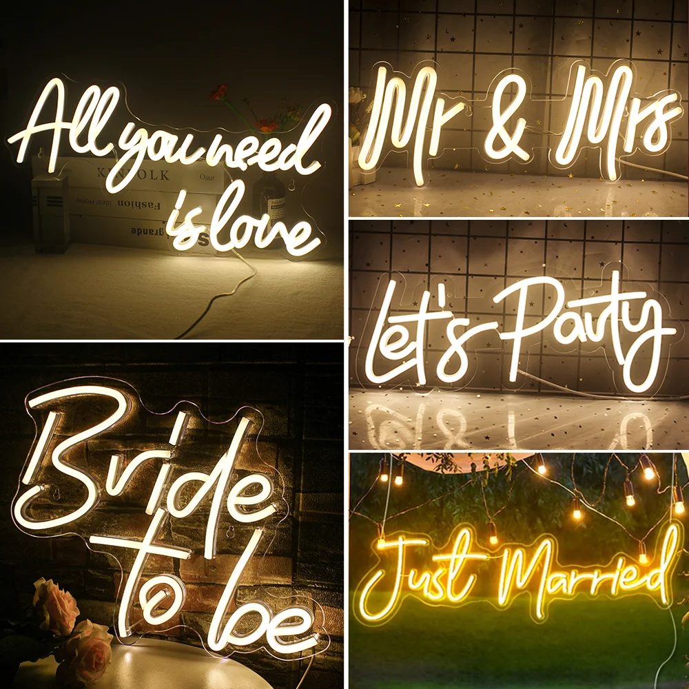 ネオンライト 壁掛け照明　結婚式　装飾　ネオンサイン All You Need is Love ネオンサイン カスタム LED ライト 寝室