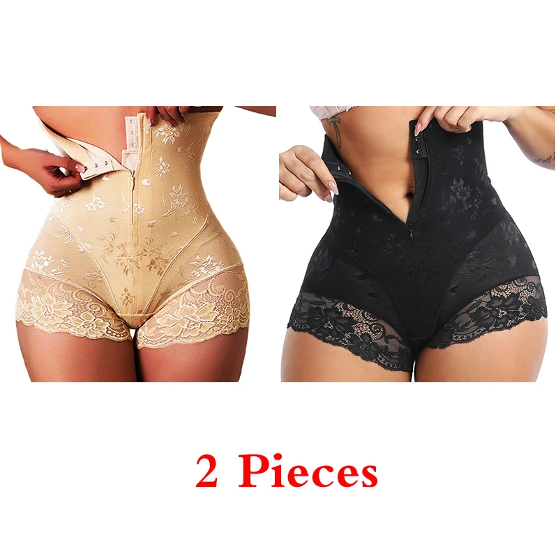 yummie shapewear GUUDIA Shaper Panties Sexy Lace Shapers Body Shaper with Zipper Double Control Panties Women Shapewear Sexy Lace Waist Trainer spanx shapewear Shapewear