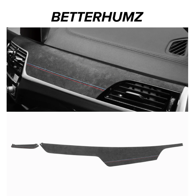Car Interior Trim Alcantara Dashboard Panel Trim Strips for BMW G30 G38 Series 5