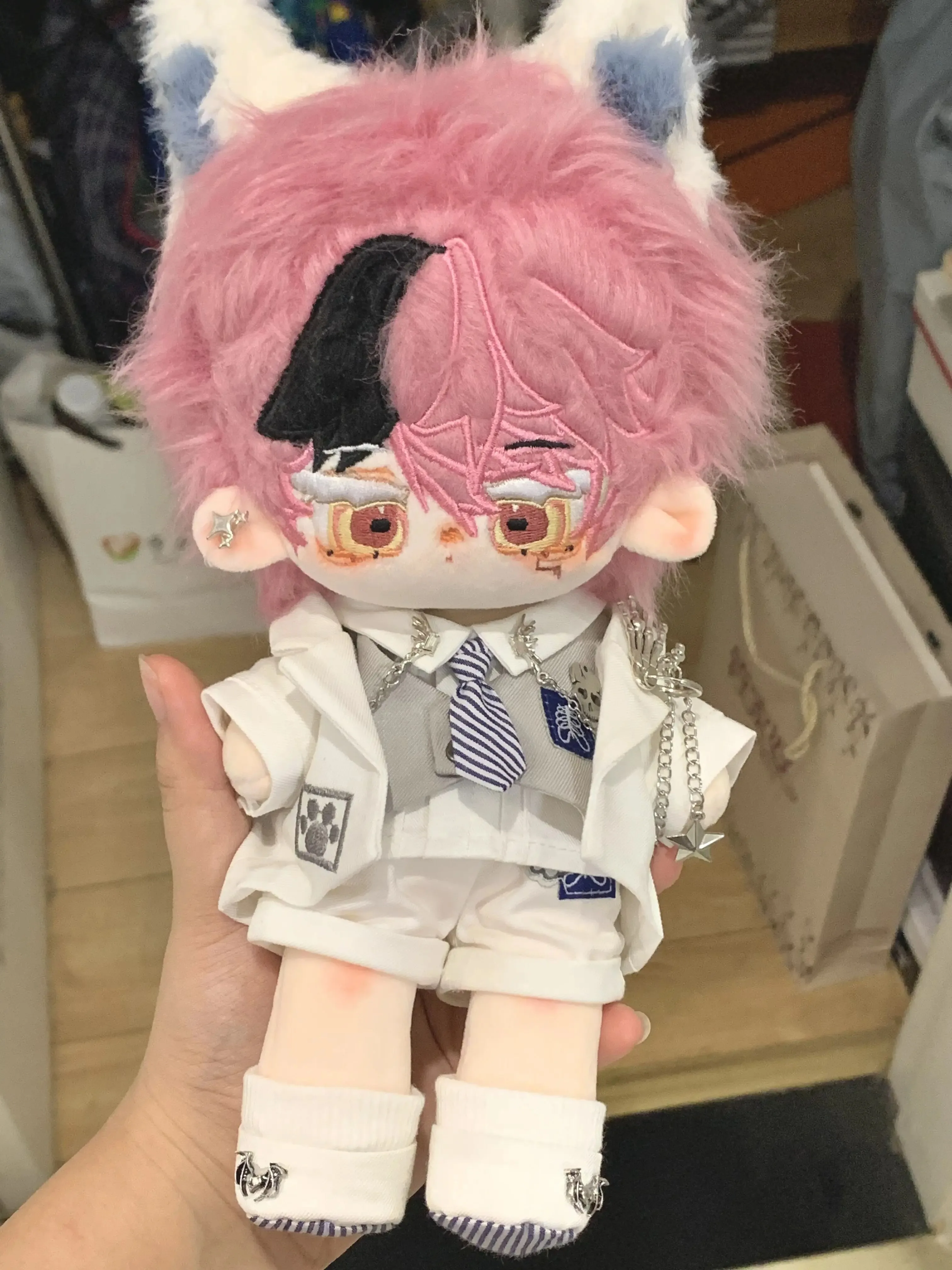 

20cm Cool Handsome Street Uniform Coat Shirts Vest Shorts Clothes Outfits 20cm Plush Stuffed Doll Accessories Outfits Gifts