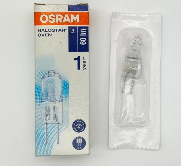 Osram Halostar 64428 Oven Bulb – 20W 12V G4, 2-Pin, T3, Made In Germany - View #4