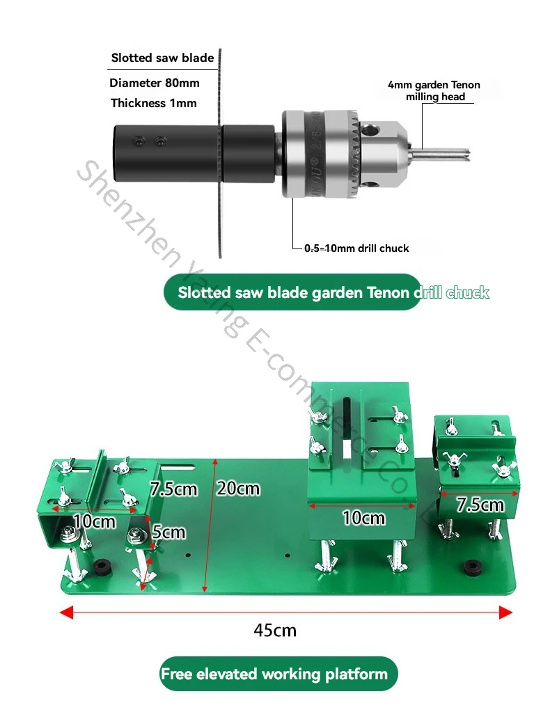 Table Saw Cutting, Carving, Punching, and Mortising Machine, Round Tenon and Mor