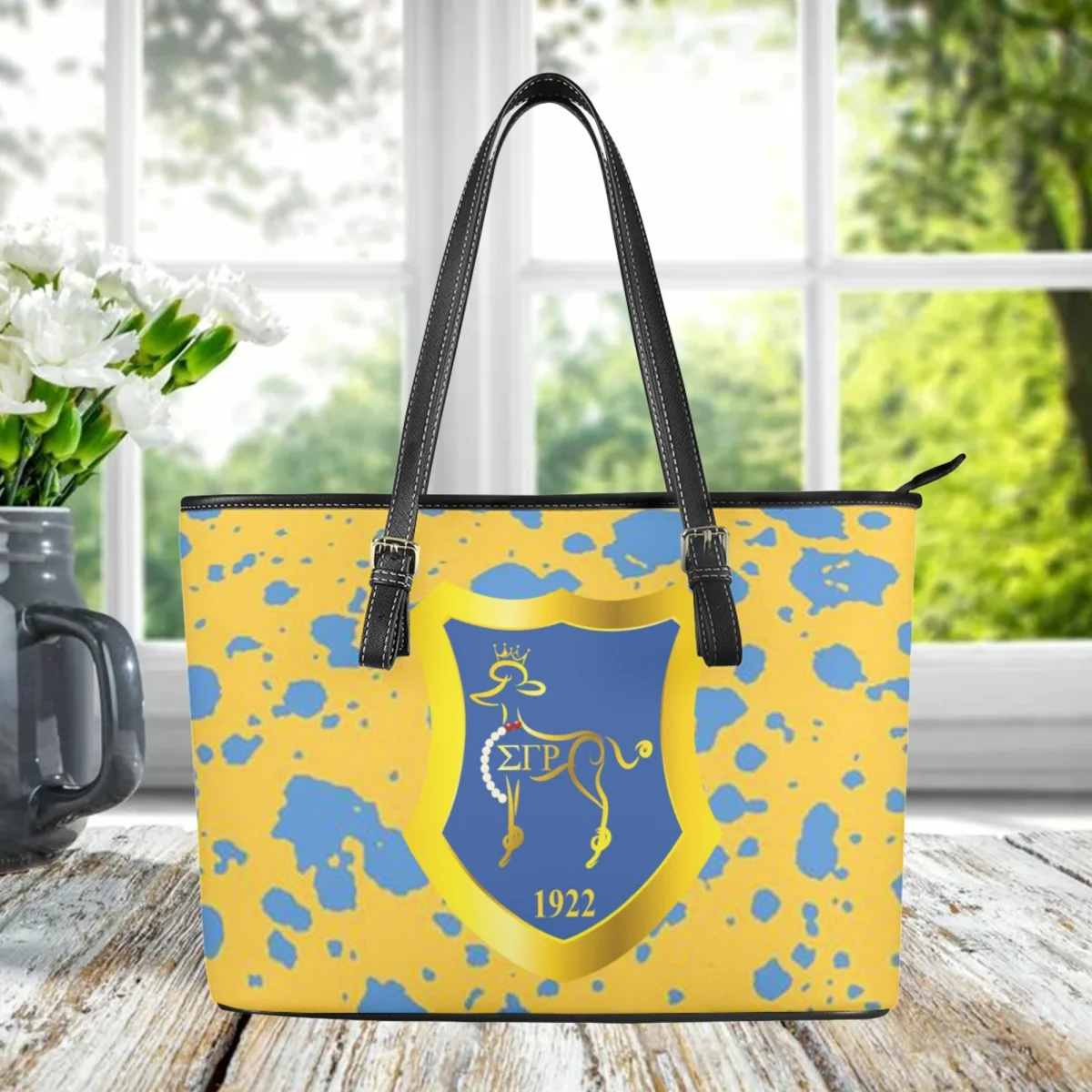 Sigma Gamma Rho Print Handbags Best Sorority Gift Outdoor Di Alta Qualità Small Tote New Barboncino Luxury Design Party Clutch Female