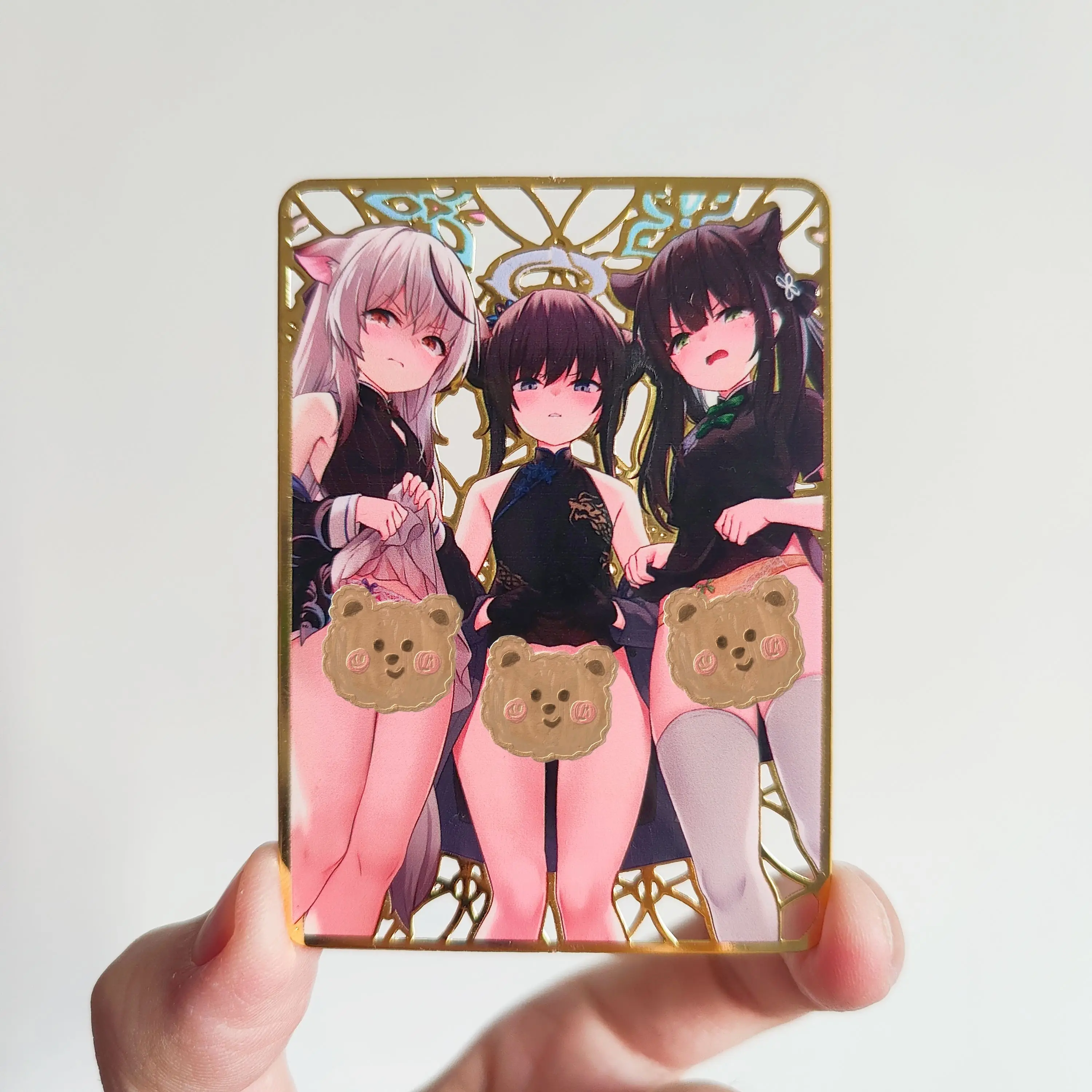 Blue Archive Series I Don't like It Metal DIY Card Anime Cartoon Collectible Baes Personali Unique Gng Accories