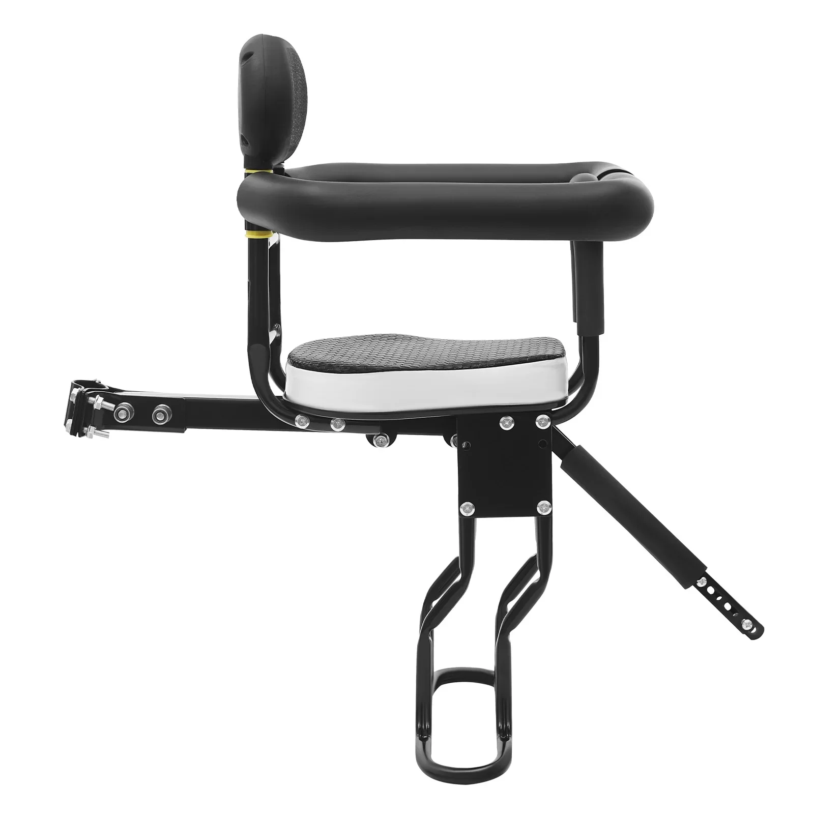 Front-Mounted Child Bike Seat with Adjustable Pedals and Guardrails,
